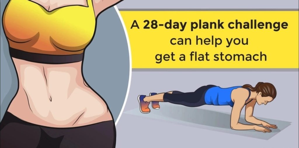 A 28-Day Plank Challenge Can Help You Get a Flat Stomach ( With Video )